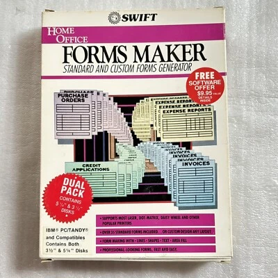 Swift Forms Maker Complete In Box Tandy / IBM Rare - Image 1 of 4
