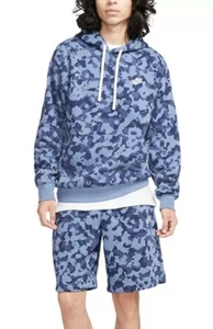 2017 NIKE CAMO FLEECE SHORTS BLUE OCEAN FOG Sz 4XL XXXXL DA0057 453 $45 NWT - Picture 1 of 5