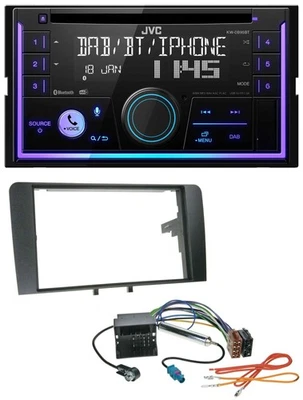 JVC MP3 USB 2DIN DAB Bluetooth CD Autoradio für Audi A3 03-12 8P Quadlock - Bild 1 von 4