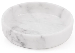 Cuenco para servir de mármol de 8 pulgadas blanco para frutas y verduras para cocina Co... - Imagen 1 de 8