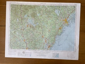 Vintage USGS Portland Maine New Hampshire 1956 1972 Topographic Map 1:250000 - Picture 1 of 1