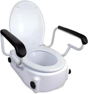 Mobiclinic®, Raised Toilet Seat with Adjustable, Folding Armrests - Picture 1 of 10
