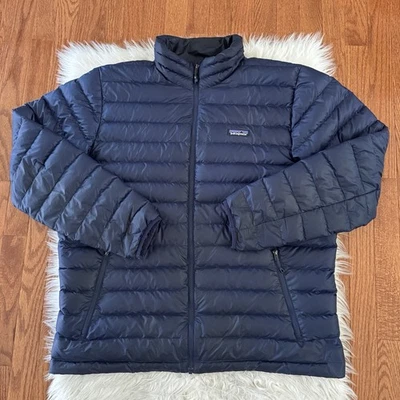 Patagonia Down Sweater Jacket Men’s XL Blue Puffer 800 Fill Quilted Coat 84674 - Image 1 of 4