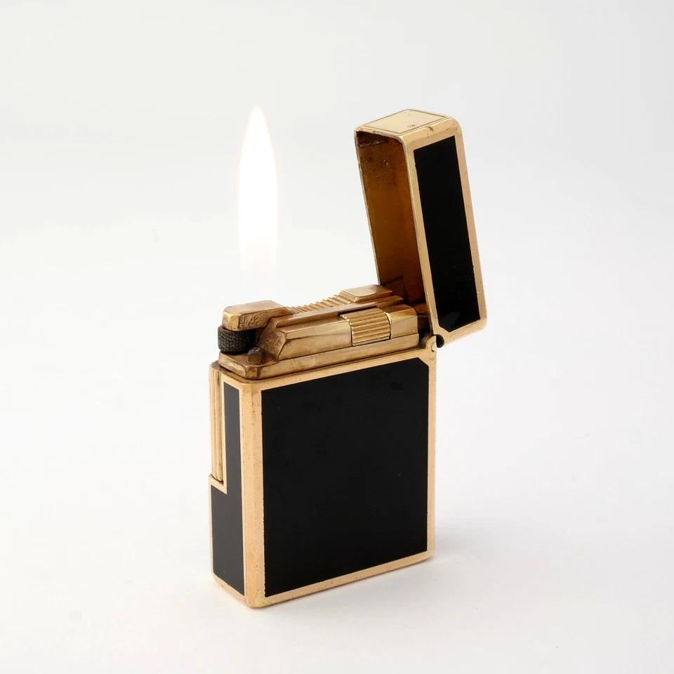 Vintage ST Dupont Line 1 1S BR Lighter Black Lacquer. Laque de Chine. France - Imagen 1 de 4