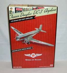 Wings Of Texaco Douglas DC-3 Brushed Metal Special Edition 1:72 Diecast Airplane - Picture 1 of 2
