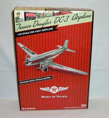 Wings Of Texaco Douglas DC-3 Brushed Metal Special Edition 1:72 Diecast Airplane - Image 1 of 2
