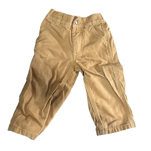 Carhartt Pants Baby 12M Brown Canvas Duck Straight Leg Carpenter - Picture 1 of 4