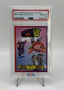 2024 Topps Garbage Pail Kids Madballs vs GPK BROTHER VS MARCUS PSA 10 Gem Mint - Picture 1 of 3