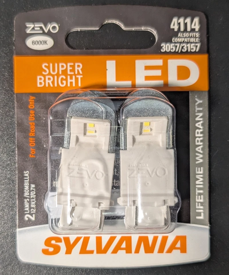 SYLVANIA - 4114 ZEVO LED White Bulb - Bright LED Bulb (Contains 2 Bulbs) - Image 1 of 1