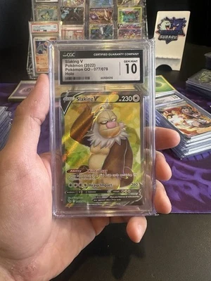 Pokemon SWSH Go Slaking V 077/078 Full Art FA Holo Rare 2022 CGC Gem Mint 10 - Image 1 of 2