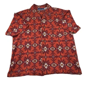 Vtg Jimmy Z Hawaiian Shirt M Oversized Button Up Shirt Floral AOP Graphic Surf - Picture 1 of 17