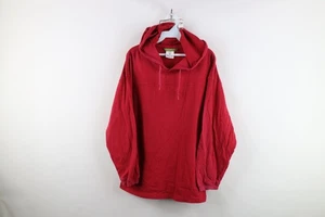Vintage 90s Esprit Womens Medium Faded Spell Out Baggy Hoodie T-Shirt Red USA - Picture 1 of 10