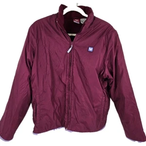 Retro Roxy Fleece Lined Jacket, Eggplant Purple Coat 90s Early Y2k XL  - Picture 1 of 15