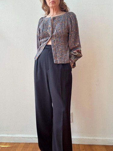 SAINT LAURENT (YSL) Pantalone vintage Yves Saint Laurent leggero lana marina
