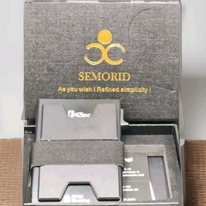 SEMORID Kartenetui Slim Pop Up Geldbörse RFID Schutz Metall Kreditkartenetui Wand - Bild 1 von 5