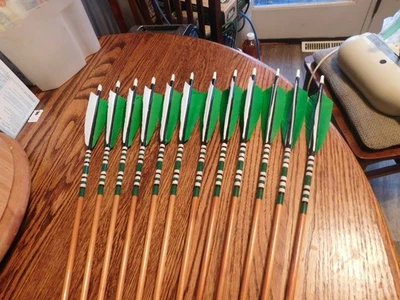 One Dozen New  Matching Cedar Arrows - Image 1 of 4