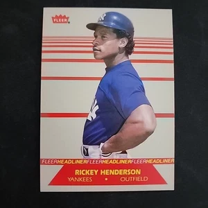 Rickey Henderson 1987 Fleer Headliners Insert Baseball Card #4 - Picture 1 of 2