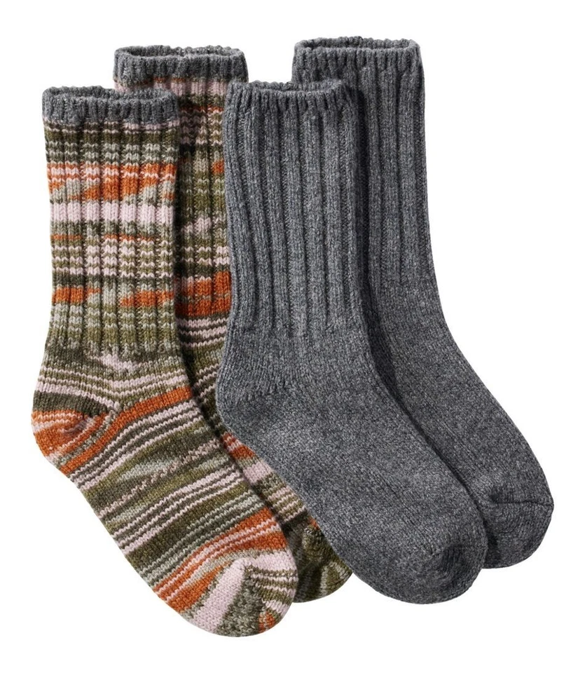 Bean   Merino Wool Ragg Socks, 10" Two-Pack Large - Image 1 of 1