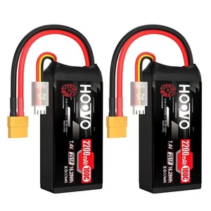 HOOVO 2S Shorty Lipo Battery 2200mAh 100C 7.4V RC Lipo Battery with XT60 Conn... - Picture 1 of 8