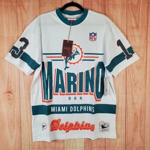 Mitchell & Ness Mens Jersey Shirt Medium Oversized Miami Dolphins - Picture 1 of 12