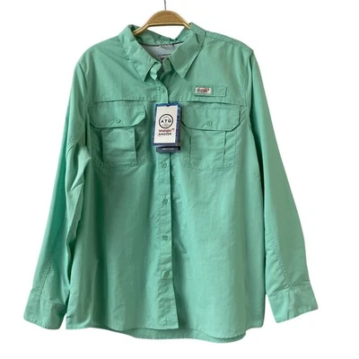 Camisa de pesca Wrangler ATG todo terreno equipo pescador mujer L verde exterior nueva con etiquetas Foto 1 de 4