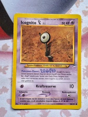 Pokémon Karte Icognito L 86/105 • Neo Destiny Set • Deutsch Pokemon • Vintage  - Bild 1 von 4