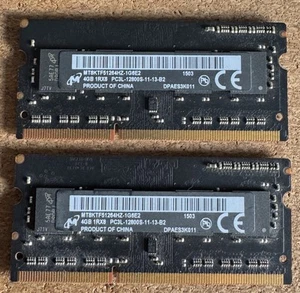 Micron 8GB Kit (2x4GB) 1Rx8 PC3L 1280S 11-11-B2 MT8KTF51264HZ DDR3L - Picture 1 of 1