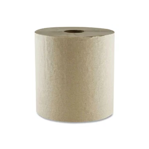 "Hardwound Paper Towels 8” x 700 ft – 1-Ply Brown Kraft Roll Towels – Commercial - Picture 1 of 3