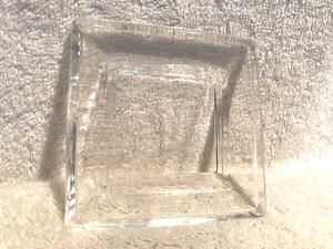 Quadratische einfache Klarglas Seifenschale 3 3/4" x 3 3/4" Schmuckschale - Bild 1 von 3