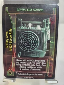 SENTRY GUN CONTROL - Aliens Predator CCG Rare Card 1997 VTG - Picture 1 of 2