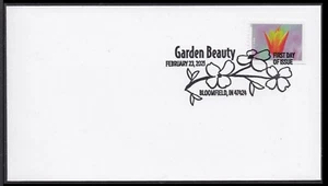 US 5559 Garden Beauty Rose-Pink & White Tulip BWP FDC 2021 - Picture 1 of 1