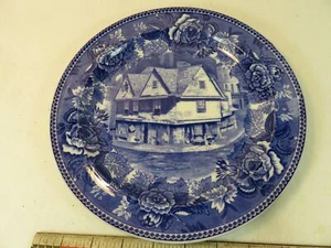 Wedgwood alter Federladen Boston MA North Ann St 1895 9 1/4 Zoll Teller McDuffee - Bild 1 von 9