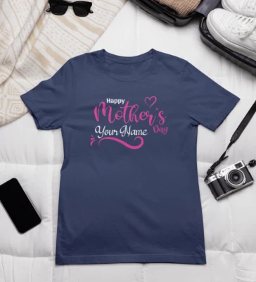 Personalised Your Name T-shirt Mother's Day Family Ladies Love Celebration Gifts - Image 1 of 4