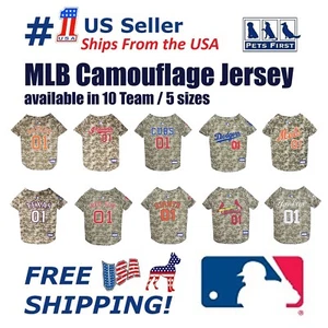 Camiseta deportiva de camuflaje Pets First MLB para perros y gatos linda y de moda para perros - Imagen 1 de 22