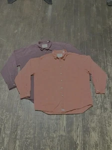 (2) Levis LS Shirt Men’s XL Red Tab Double Pocket Metal Button Up Denim Vintage - Picture 1 of 9