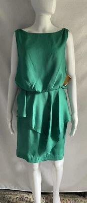 Nuevo Vestido Ali Ro 6 Nuevo Con Etiquetas Kelp Verde Volantes 2681 Foto 1 de 4