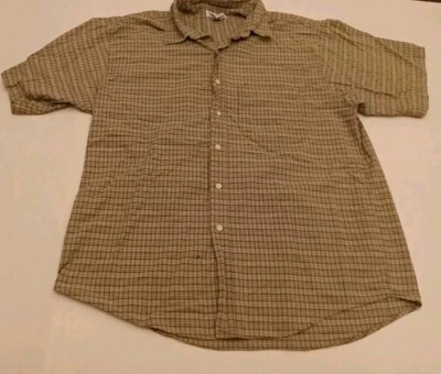 Cherokee Shirt Large Mens L Plaid Button Up Short Sleeve Light Casual - Image 1 of 3