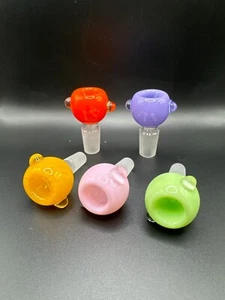14mm X 18mm Colored Bloom Male Glass Bowl Piece For Tobacco Choose Your Color - Picture 1 of 16