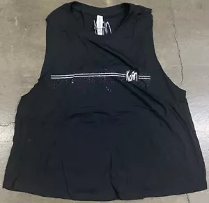 NEU Korn Streifen Logo Crop Tank Top 2021 ABGESAGT Coachella Festival SELTEN groß - Bild 1 von 6