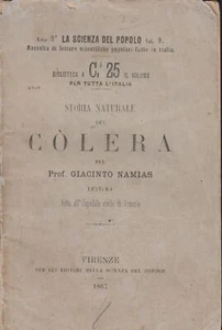 Medicina Storia naturale del colera professor Giacinto Namias Firenze 1867 - Imagen 1 de 1