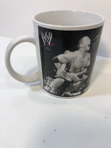 The Rock Coffee Mug Vintage Collectible WWF Kurt Angle Dwayne Johnson 2003 Cover