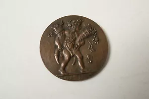 Bronze Medallion (R3B) Paperweight 7 May 1921 Das Ganze Leben Glück Abendsegen - Picture 1 of 5
