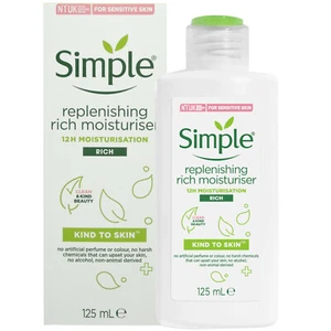 Simple Replenishing RICH Moisturiser 125ml Pro-Vitamin B5 & E Kind To Skin - Picture 1 of 6