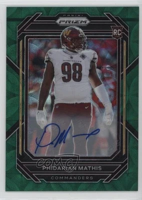2022 Panini Prizm Rookies Green Scope 62/75 Phidarian Mathis #390 Rookie Auto RC - Image 1 of 3
