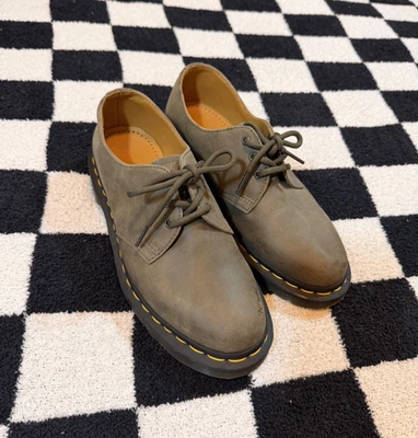 dr martens gray leather oxford shoes women’s size 7 - Image 1 of 4