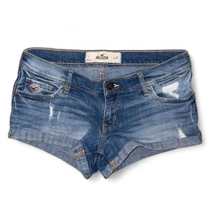 Pantaloncini vintage Hollister denim taglia 1/25 invecchiati Y2K - Foto 1 di 3