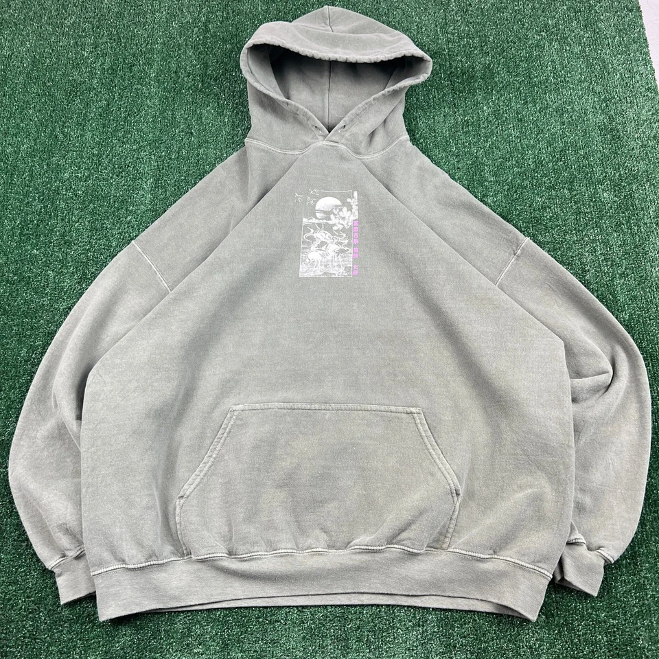 BDG Urban Outfitters Sudadera con Capucha Gráfica Japonesa Sun Mountain Para Hombre XL Verde Cuadrada Foto 1 de 4