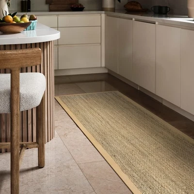 Elijah Seagrass Natural Runner Rug, 2' 6" x 10', Beige - Image 1 of 4