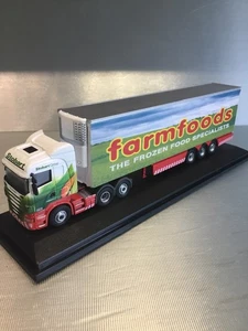 1/76 Eddie Stobart Scania Truck And Code 3 Farmfoods Trailer - Picture 1 of 6
