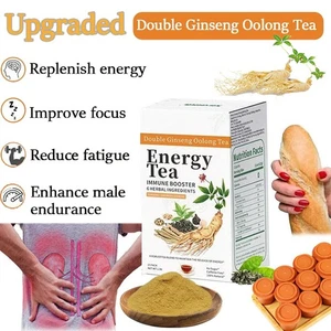 Energy Tea Refuerzo Inmunológico Ginseng Oolong Té, Té de Hígado Riñón para Mujeres y Hombres - Imagen 1 de 12